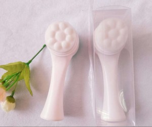 2 in 1 Portable Size 3D  Face Cleaning Massage Tool  Face Cleansing Silicone Double Sides Facial Brush