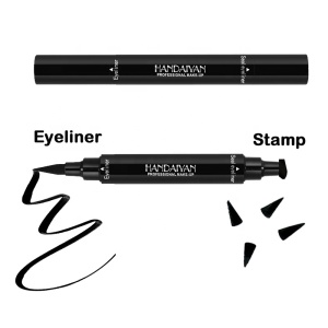 2 in one pen black ink eyeliner stamp and liquid eyeliner pen waterproof