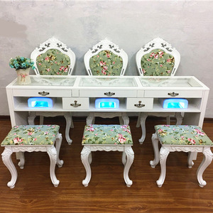 2019 Beauty Salon Equipment Make Up Desk Glass Top Manicure Tables Hot Sale Nail Desk White Used Nail Table Manicure Table