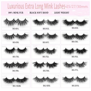 2019 New Products 25MM 27MM 30MM Big 7 Pair 3D Mink False Eyelashes Eyelashes With Flower Trays Packaging