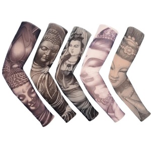 2019 Nylon Temporary Tattoo Sleeves Designs Body Art Arm Stockings Slip Accessories Tatoo Men Women for Sun Protection