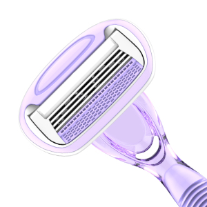 4 razor blade disposable ladies shaving razor with new style and design