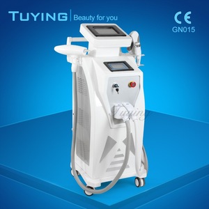 4in1 OPT E- light IPL RF(cooling+heat) YAG laser laser Hair Removal Multi Function Beauty Machine for Multi Treatments
