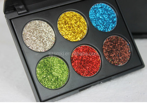 6 colors Sequin Diamond Eyeshadow beauty super Shiny metallic Glitter Powder Highlight Eye Shadow Party makeup