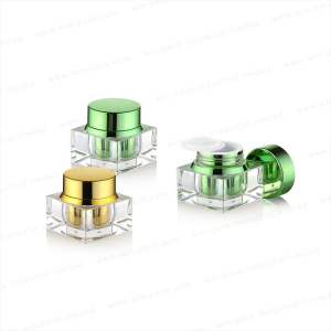 Acrylic jar luxury transparent rectangle cream jar 10g