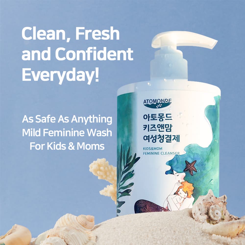 Atomonde Kids &amp; Mom pH-Balanced Feminine Intimate Wash Baby-Safe Hypoallergenic Family Care OEM/ODM