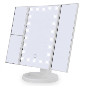 Beauty tool Home desktop  led vanity makeup mirror folding led mirror vanity mirror with lights makeup