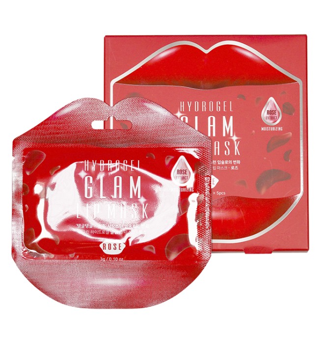 (BeauuGreen) Hydrogel Glam Lip Mask Rose   (1 pouch)