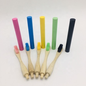 Biodegradable replaceable head bamboo adult toothbrush