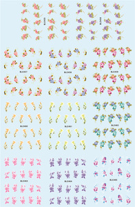 BLE366-531 Nail Salon Professional Products Cartoon Pirate Nail Art Eco-friendly Nail Tattoo Water Transfer Tips