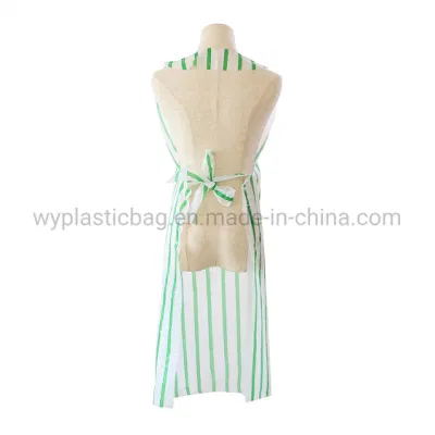 Blue White Disposable Plastic Aprons for Painting PE Polyethylene Apron