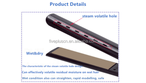 CE,LVD,ROHS Certification and Ceramic Plate Type 2 in 1 hair straightener curling iron