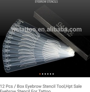 Clear Plastic Eyebrow Stencil Tool,Hot Sale Eyebrow Stencil For Tattoo Microblading Eyebrow