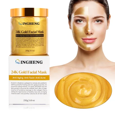 Customized Wrinkle and Moisturizing Facial Powder Skin Care 24K Gold Collagen Cosmetics Face Mask