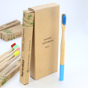 Eco-friendly BPA free Nylon Bristles OEM Bamboo Toothbrush with Customized no waste Packing and Logo