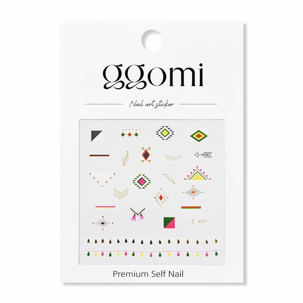 ggomi Nail Art Sticker Trendy Design 2D DIY Décor Easy Home Beauty Care OEM ODM Custom Salon Quality