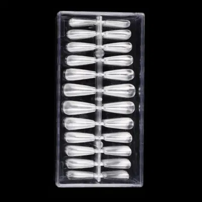 High Clear False Fingernails Clear Coffin Full Cover Nail Tips
