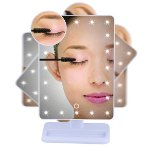 Include AA Batteries Touch Screen 20 LED Lighted Makeup Vanity Mirrors with Removable 10x Magnify