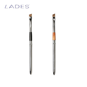 LADES single retractable angled makeup brush high quality custom logo eyebrow brush tool