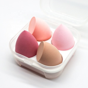 Latex Free Makeup Sponge Puff Beauty Private Label Makeup Sponge Blender Wholesale Mixed Color Case Black Bag Customized Logo