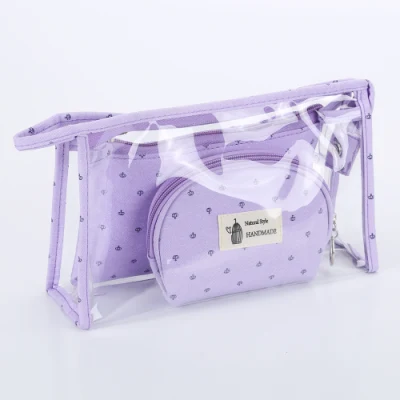 N00090 Travel Waterproof Transparent Custom Logo Cosmetic Bag