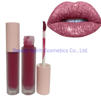 OEM Customized Cosmetics Makeup Glitter Long Lasting Liquid Lipstick