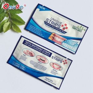 Onuge Hot Sale In Europe Non Peroxide Teeth Whitening Gel Strips
