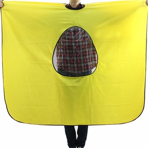 Salon barber waterproof haircut cape with transparent window