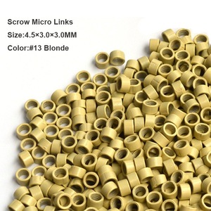 Screw Micro Rings 4.5*3.0*3.0MM 1000Pcs/Bottle #3 Dark Brown Crimp Beads For Hair Micro Ring Hair Extensions Tools