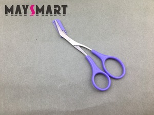Stainless Steel Band Trim Eyebrows Comb Scissors Cosmetic Applicator Threading Artifact Makeup Tools Wholesale