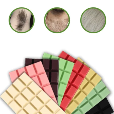 Wholesale Hot Film Hard Wax Colorful Customize Private Label Chocolate Hard Wax Block 400g Depilatory Hair Removal
