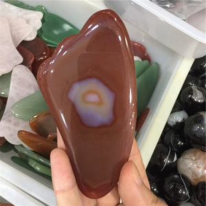 Wholesale Polished U Shaped Red Agate Gua Sha Tool For Skin Care