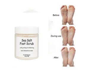 Wholesale Private Label Exfoliating Dead Sea Salt and Charcoal Foot Scrub