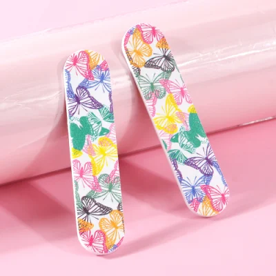 Yaeshii Colorful Cartoon Custom Double Side Nail File Sandpaper Plastic Nail File