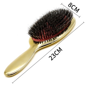 Yaeshii Professional Custom Plating Natural Nylon Factory Boar Bristle  Detangling Boar Bristle Brush Hair