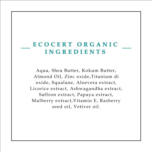 Timeless Beauty Secrets Organic Skin Lightening Anti-Microbial 2 in 1 Sunscreen Cum Moisturizer For Normal To Dry Skin, SPF 30