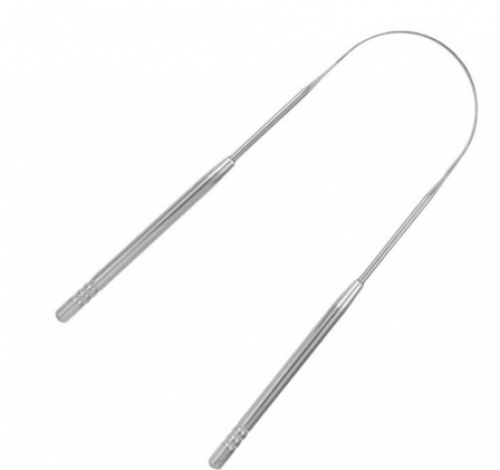 Tongue cleaner - tongue scraper - medical-grade stainless steel tongue brush - dental kit - professional for eliminating bad breath - non-synthetic handle