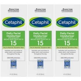 Cetaphil Daily Facial Moisturizer with Sunscreen SPF 15 (4 fl. oz., 3 pk.)