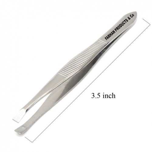 (3 Pack) Flat Tweezers Stainless Steel Flat Tweezers Hair Plucker for Hair and Eyebrows Beauty Personal Care
