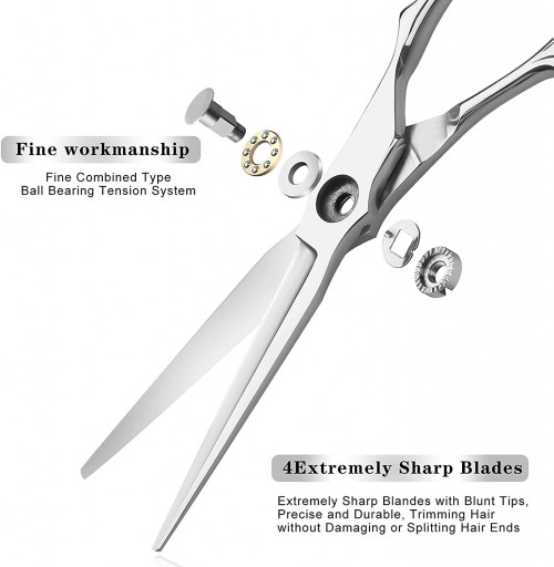 6.8 Barber Hair Shears Scissors & Thinning Scissors Hair Salon Blending Hair Shear Cutting Scissors