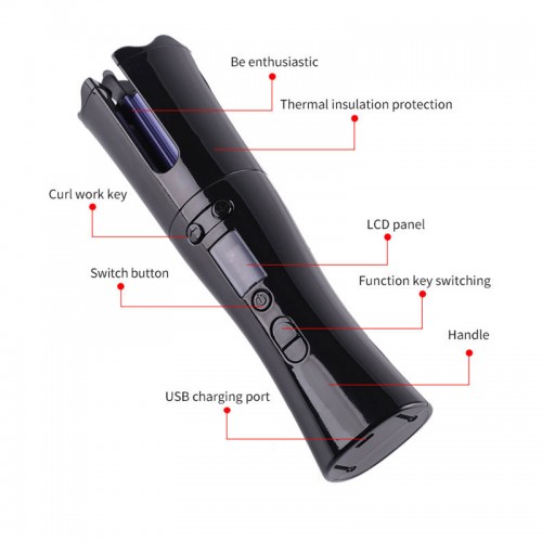 Hair straightener, automatic wireless hair curling iron wholesale in china