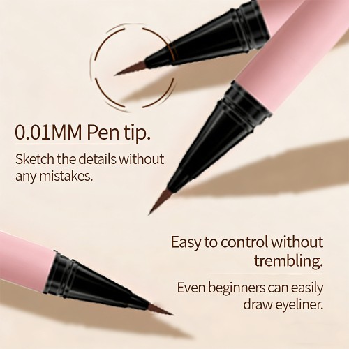 Private Label Liquid Eyeliner Pen OEM ODM, Waterproof Smooth Application, Custom Color & Tube Design, Fiber Tip / Felt Tip Optional