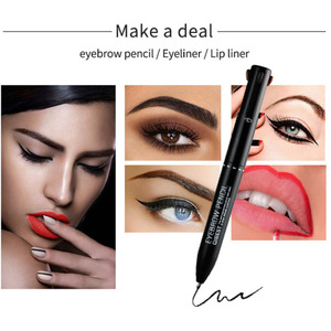 4 IN 1 Eyebrow Pen Automatic Lasting Eyeliner Lip Liner Waterproof Eyebrow Pencil For Makeup Beauty