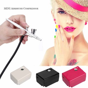 Airbrush Makeup kit with Mini Air Compressor Single Action Aerograph set Temporary tattoo Face Body Paint Nail Art air brush set