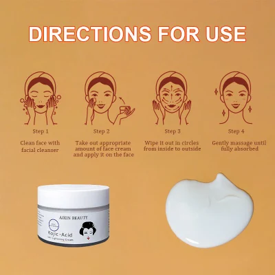 Beauty Cosmetics Skin Care Brightening and Whitening Skin Kojic Acid Face Cream