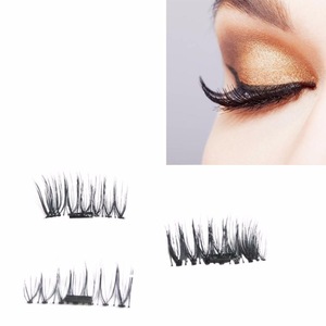 Creative NEW trend 3D magic reusable magnetic eyelashes hand made silk/fiber/mink double/single/three magnet false eyelashes