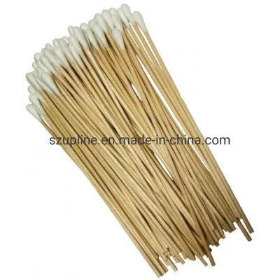Custom Made Logo and Packaging Hotel Bamboo Stick Large Cotton Swabs