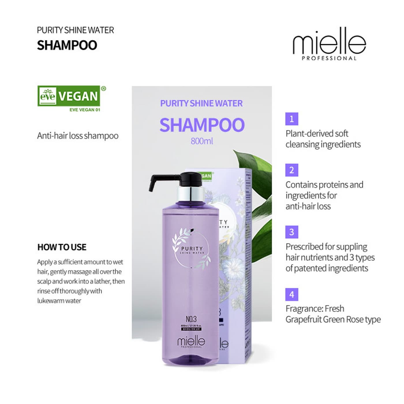 EVEN GREEN Plant Derived Ingredients Shampoo for General, Mild, and Hair Loss Made in Korea