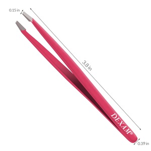 Eyebrow tweezers lash tweezer eyebrow plucking 2 pieces set pink