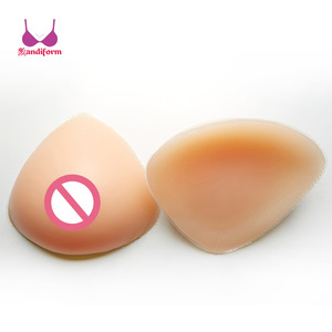 Fashion stick on artificial soft one piece real self adhesive silicone breast forms